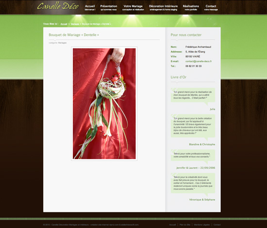 Canelle Déco – création de site internet catalogue