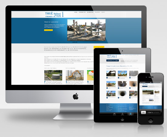 Thué Forages – création de site internet vitrine