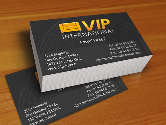 VIP International – réalisation de cartes & flyers publicitaires